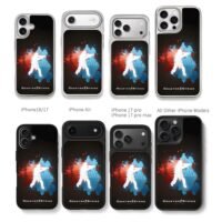 Counter Strike soldier splash Chris Brown Phone Case Black Electroplated Silver For Iphone 11 To 17