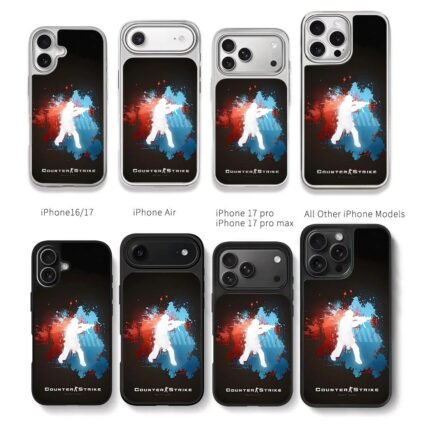 Counter Strike soldier splash Chris Brown Phone Case Black Electroplated Silver For Iphone 11 To 17