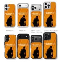 CounterStrike2 soldier orange Chris Brown Phone Case Black Electroplated Silver For Iphone 11 To 17