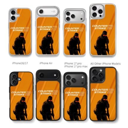 CounterStrike2 soldier orange Chris Brown Phone Case Black Electroplated Silver For Iphone 11 To 17