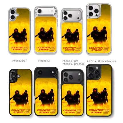 CounterStrike2 soldiers yellow Chris Brown Phone Case Black Electroplated Silver For Iphone 11 To 17