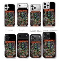 Cowabunga TMNT with pizza boombox Chris Brown Phone Case Black Electroplated Silver For Iphone 11 To 17