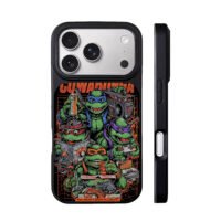Cowabunga TMNT with pizza boombox iPhone 17 Pro Max Black Case