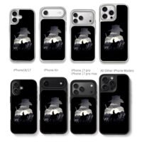 Cowboy on horse wild west moon Chris Brown Phone Case Black Electroplated Silver For Iphone 11 To 17