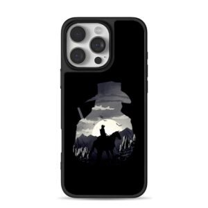 Cowboy on horse wild west moon Phone Case for iPhone 11-17 & Samsung Galaxy S24-S26