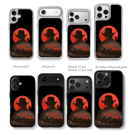Cowboy red moon western horse train Chris Brown Phone Case Black Electroplated Silver For Iphone 11 To 17