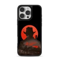 Cowboy red moon western horse train Phone Case for iPhone 11-17 & Samsung Galaxy S24-S26