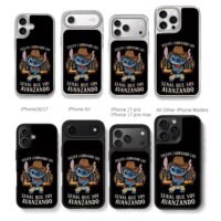 Cowboy Stitch Spanish text Chris Brown Phone Case Black Electroplated Silver For Iphone 11 To 17