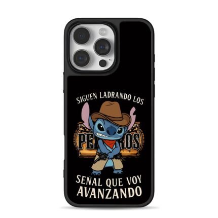 Cowboy Stitch Spanish text iPhone 16 Pro Max Black Case