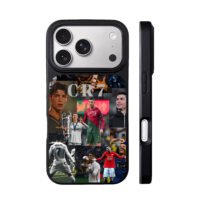 CR7 Cristiano Ronaldo collage iPhone 17 Pro Max Black Case