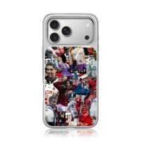 CR7 football collage spiderman iPhone 17 Pro Max Electroplated Silver Case1
