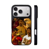 CR7 Manchester United collage iPhone 17 Pro Max Black Case