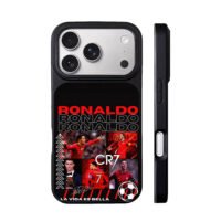 CR7 Ronaldo football collage iPhone 17 Pro Max Black Case