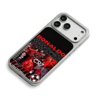 CR7 Ronaldo football collage iPhone 17 Pro Max Electroplated Silver Case2