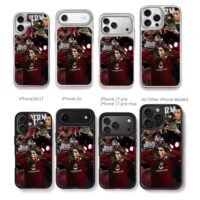 CR7 soccer collage with trophy Chris Brown Phone Case Black Electroplated Silver For Iphone 11 To 17