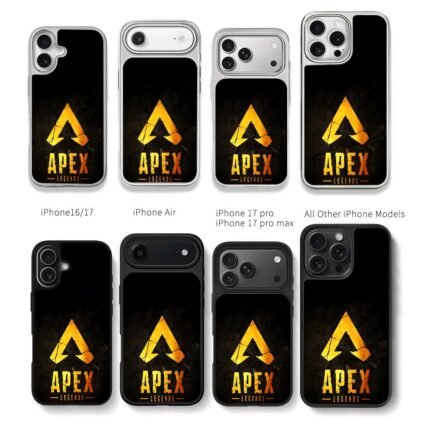 Cracked golden Apex Legends logo and text on dark background Chris Brown Phone Case Black Electroplated Silver For Iphone 11 To 17