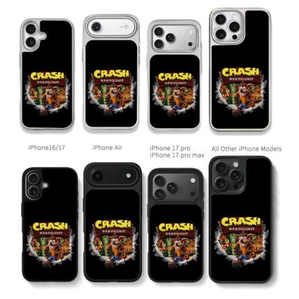 Crash Bandicoot jungle art Chris Brown Phone Case Black Electroplated Silver For Iphone 11 To 17