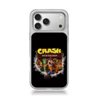 Crash Bandicoot jungle art iPhone 17 Pro Max Electroplated Silver Case1