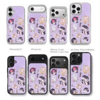 Creepy horror gothic anime stickers Chris Brown Phone Case Black Electroplated Silver For Iphone 11 To 17