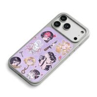 Creepy horror gothic anime stickers iPhone 17 Pro Max Electroplated Silver Case2