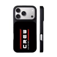 CREW Extreme Reckless Attitude racing stripe iPhone 17 Pro Max Black Case