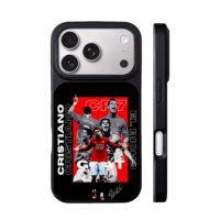 Cristiano Ronaldo CR7 art iPhone 17 Pro Max Black Case