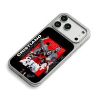 Cristiano Ronaldo CR7 art iPhone 17 Pro Max Electroplated Silver Case2