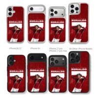 Cristiano Ronaldo Man Utd art Chris Brown Phone Case Black Electroplated Silver For Iphone 11 To 17
