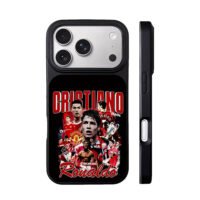 Cristiano Ronaldo Man Utd art iPhone 17 Pro Max Black Case