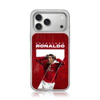 Cristiano Ronaldo Man Utd art iPhone 17 Pro Max Electroplated Silver Case1