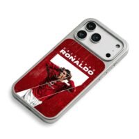 Cristiano Ronaldo Man Utd art iPhone 17 Pro Max Electroplated Silver Case2