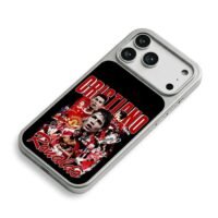Cristiano Ronaldo Man Utd art iPhone 17 Pro Max Electroplated Silver Case2