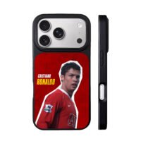 Cristiano Ronaldo MU red shirt iPhone 17 Pro Max Black Case