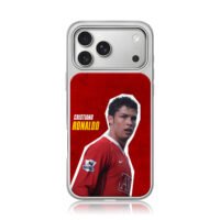 Cristiano Ronaldo MU red shirt iPhone 17 Pro Max Electroplated Silver Case1