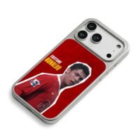 Cristiano Ronaldo MU red shirt iPhone 17 Pro Max Electroplated Silver Case2
