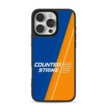 CS2 blue orange stripes Phone Case for iPhone 11-17 & Samsung Galaxy S24-S26