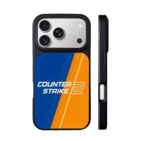 CS2 blue orange stripes iPhone 17 Pro Max Black Case