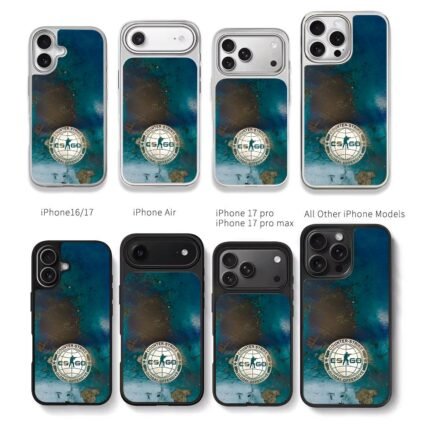 CSGO Counter Strike GO emblem Chris Brown Phone Case Black Electroplated Silver For Iphone 11 To 17