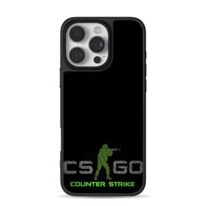 CSGO Counter Strike shooting soldier art iPhone 16 Pro Max Black Case