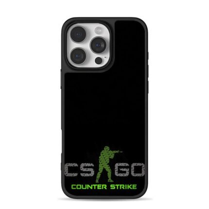 CSGO Counter Strike shooting soldier art iPhone 16 Pro Max Black Case