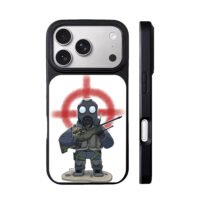 CSGO gas mask sniper red cross iPhone 17 Pro Max Black Case