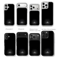 CSGO logo with aiming soldier Chris Brown Phone Case Black Electroplated Silver For Iphone 11 To 17