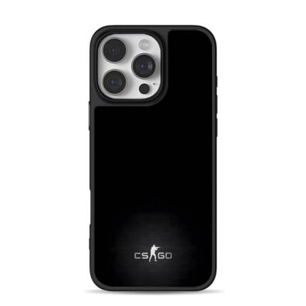CSGO logo with aiming soldier iPhone 16 Pro Max Black Case
