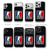 CSGO logo with white soldier Chris Brown Phone Case Black Electroplated Silver For Iphone 11 To 17