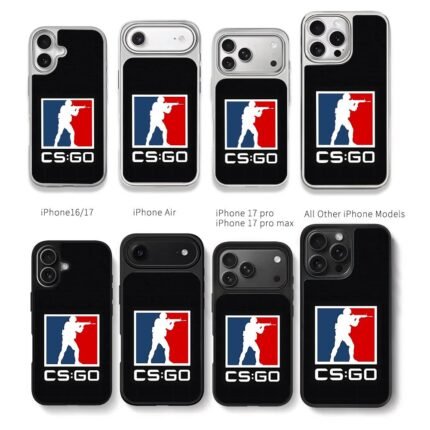CSGO logo with white soldier Chris Brown Phone Case Black Electroplated Silver For Iphone 11 To 17