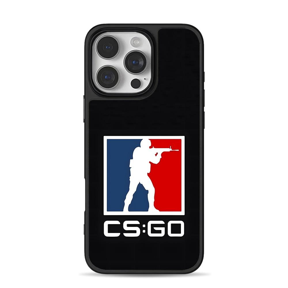 CSGO logo with white soldier iPhone 16 Pro Max Black Case CSGO logo with white soldier iPhone 16 Pro Max Black Case
