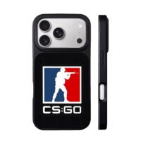 CSGO logo with white soldier iPhone 17 Pro Max Black Case
