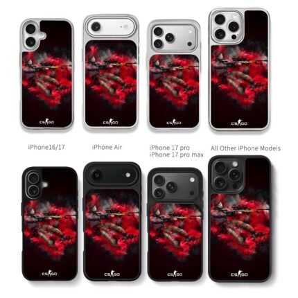 CSGO masked sniper red smoke Chris Brown Phone Case Black Electroplated Silver For Iphone 11 To 17