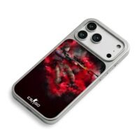 CSGO masked sniper red smoke iPhone 17 Pro Max Electroplated Silver Case2