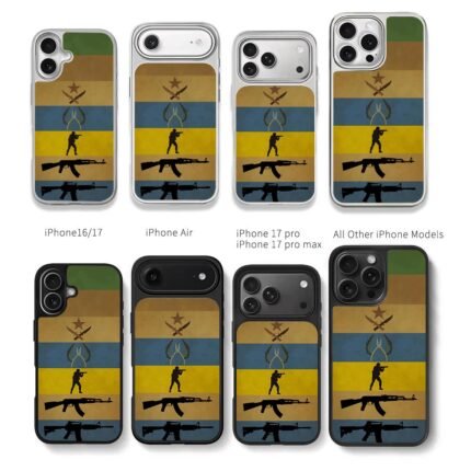 CSGO military soldier gun art Chris Brown Phone Case Black Electroplated Silver For Iphone 11 To 17